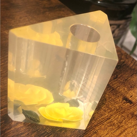 Vintage Bircraft hand poured lucite paperweight/pen holder - Picture 4 of 6